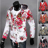 Floral Printed Hooded Jacket