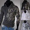 Winter Sweatshirts Dragon Printed Hooded Coat